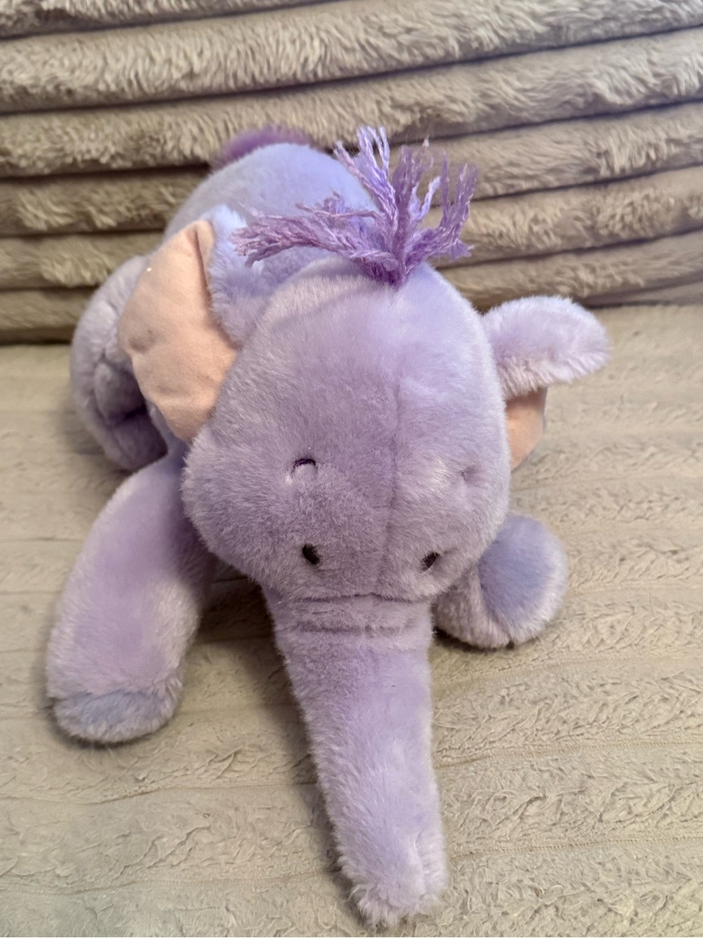 Disney Store Original Lumpy Heffalump Plush Winnie the Pooh Purple Elephant